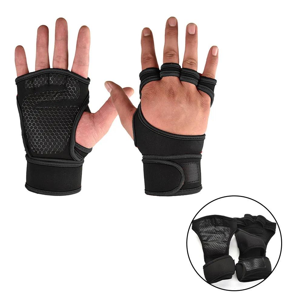 Weightlifting Gym Hand Wrist Palm Protector Gloves - Bargain Tool