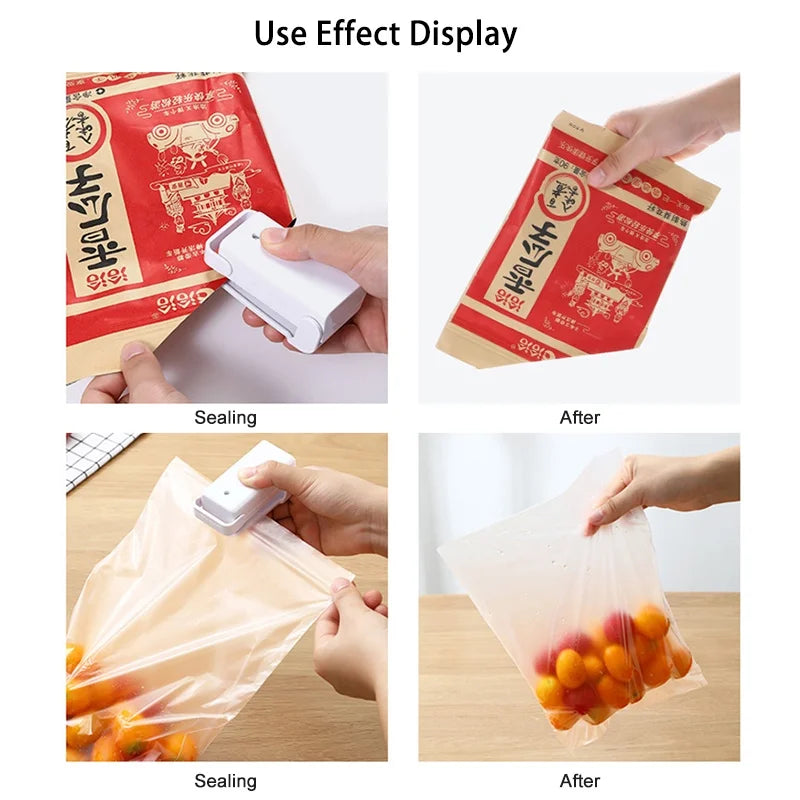 Mini Handheld Heat Sealer – Portable Food Bag Resealer for Airtight Storage (Battery Powered)