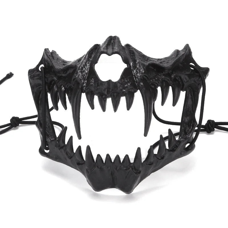 Halloween Half-Face Mask – Dragon, Tiger, Wolf, and Skull Designs for Cosplay, Parties, and Performances