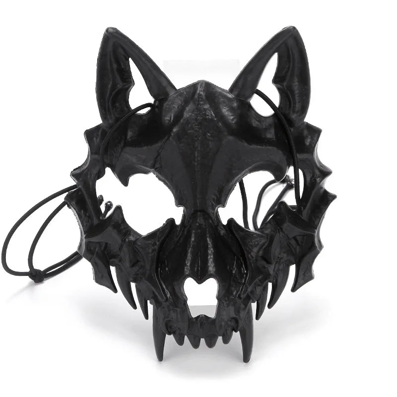 Halloween Half-Face Mask – Dragon, Tiger, Wolf, and Skull Designs for Cosplay, Parties, and Performances