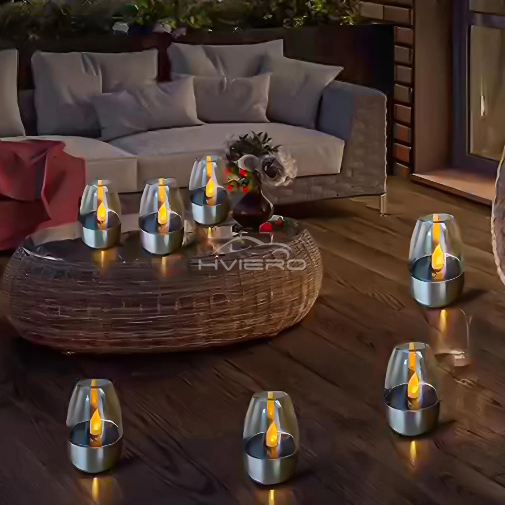 LED Solar Candle Light – Waterproof Flameless Outdoor Night Lamp for Garden, Patio, and Wedding Decor