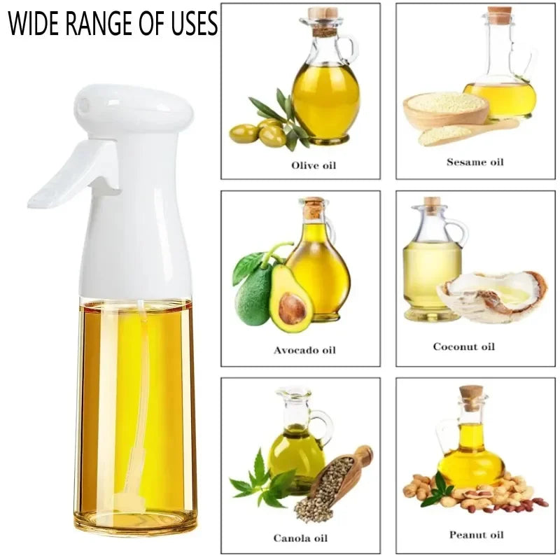 Reusable Oil Spray Bottle – Olive Oil and Vinegar Dispenser for Cooking, Baking, and BBQ (200ml / 300ml / 500ml)