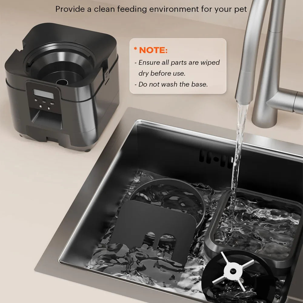 Smart Automatic Pet Feeder – Timed Cat & Dog Food Dispenser with Portion Control and LCD Display
