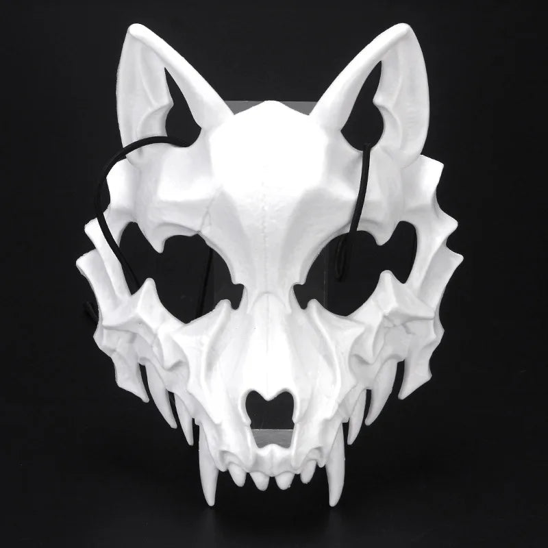Halloween Half-Face Mask – Dragon, Tiger, Wolf, and Skull Designs for Cosplay, Parties, and Performances