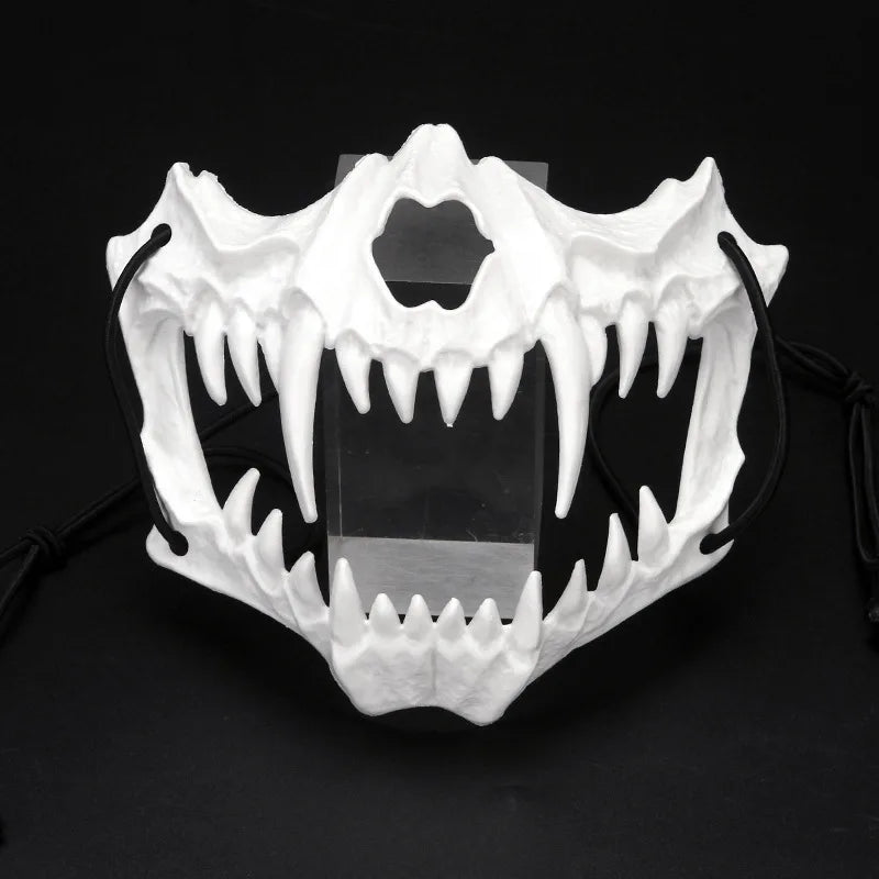 Halloween Half-Face Mask – Dragon, Tiger, Wolf, and Skull Designs for Cosplay, Parties, and Performances