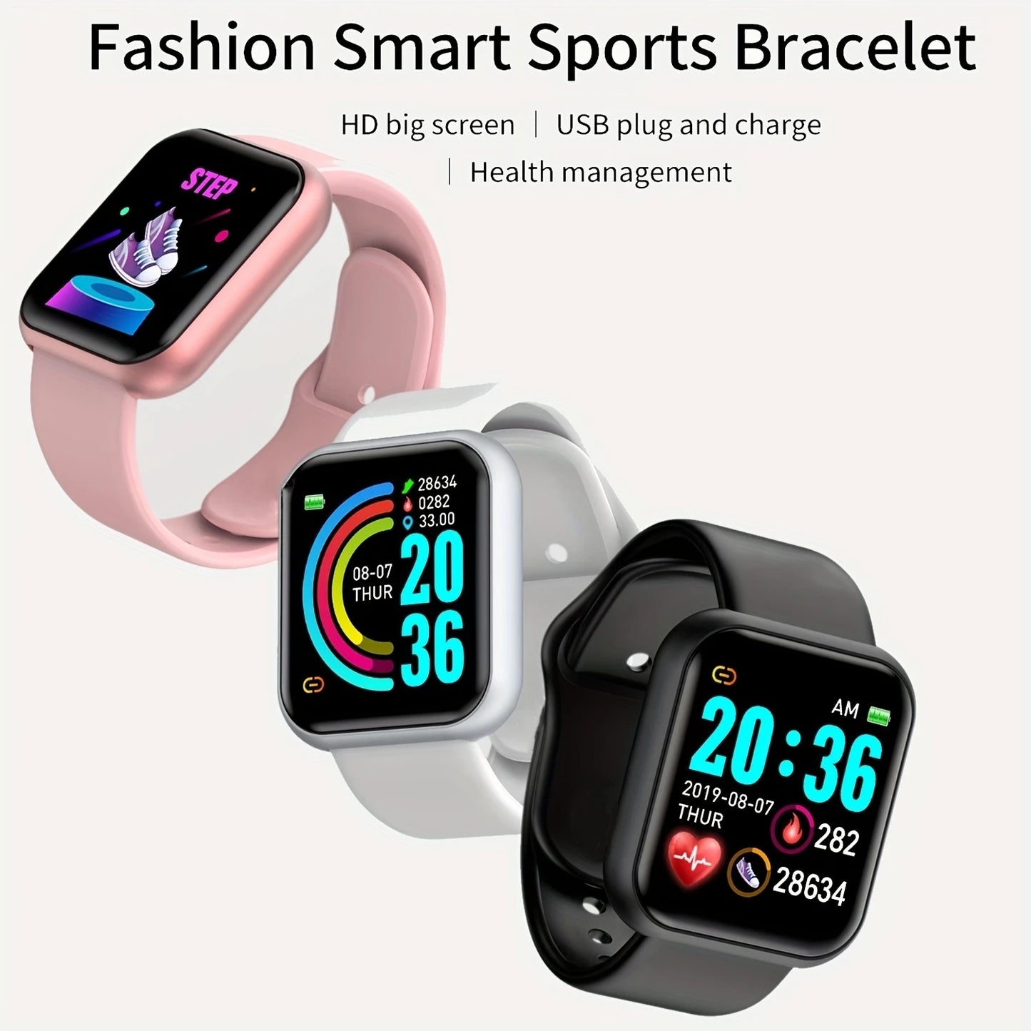 Smartwatch for Men & Women – Fitness Tracker with Heart Rate, Sleep & Activity Monitor for Android & iOS