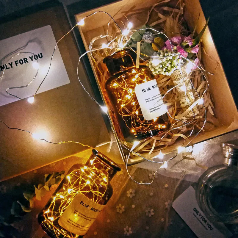 Solar Wine Bottle Fairy Lights – 10 LED Copper Wire String Lights with Cork Design for Christmas, Weddings & Home Décor