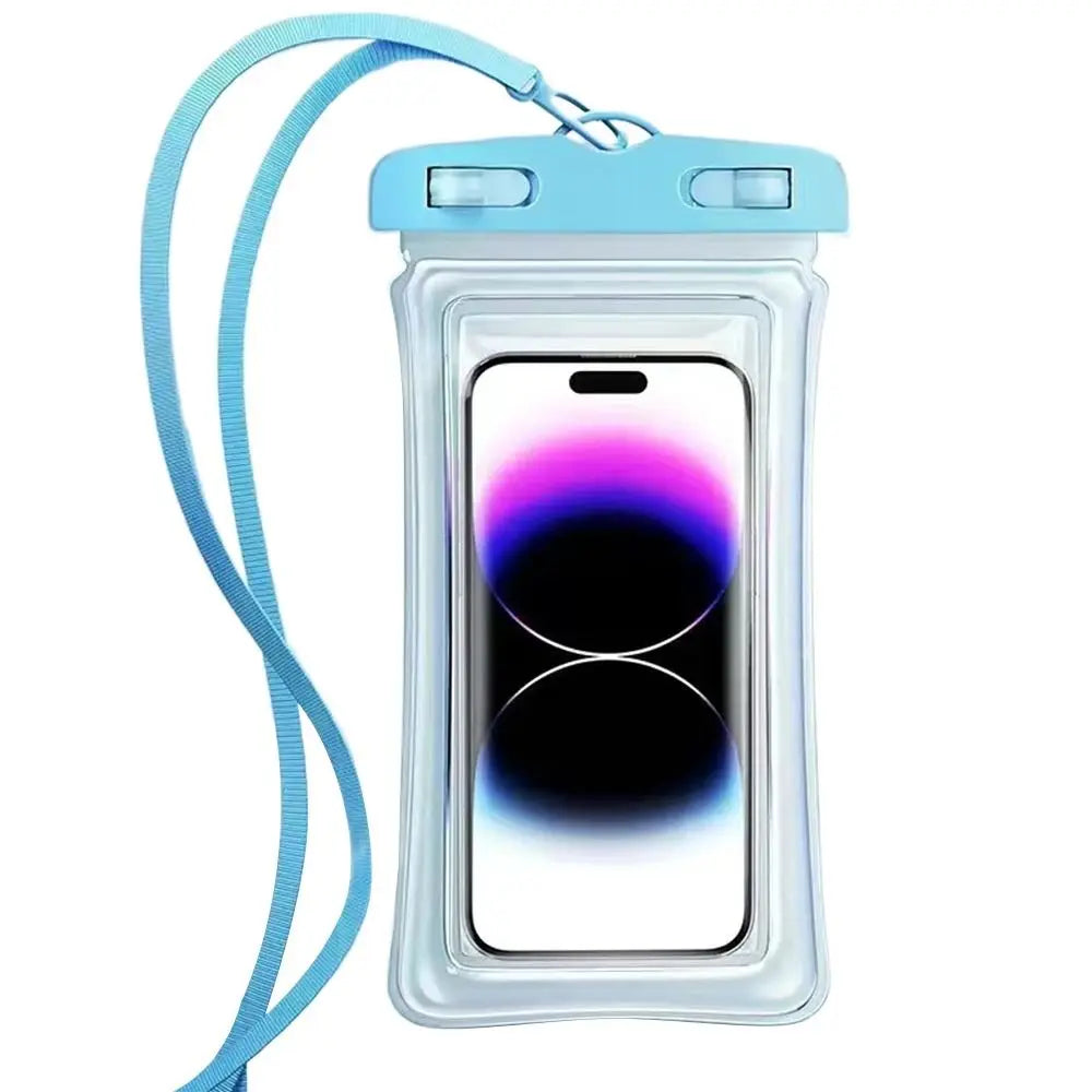 Transparent Waterproof Phone Pouch with Lanyard – Touchscreen Dry Bag for Swimming, Diving & Beach (Fits Phones Under 7 Inches)
