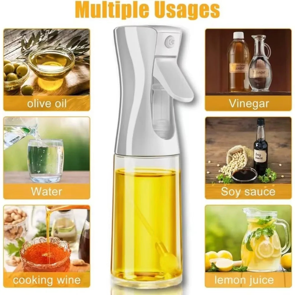 Reusable Oil Spray Bottle – Olive Oil and Vinegar Dispenser for Cooking, Baking, and BBQ (200ml / 300ml / 500ml)