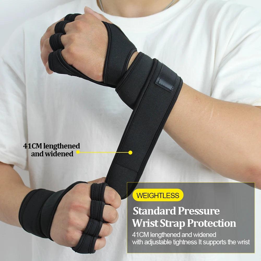 Weightlifting Gym Hand Wrist Palm Protector Gloves - Bargain Tool