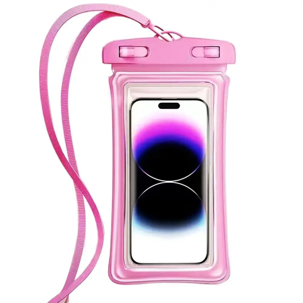 Transparent Waterproof Phone Pouch with Lanyard – Touchscreen Dry Bag for Swimming, Diving & Beach (Fits Phones Under 7 Inches)