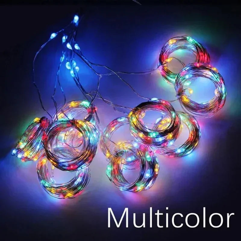 3M LED Curtain Fairy String Lights – 8 Modes USB Powered Waterproof Garland for Christmas, Wedding & Home Decoration