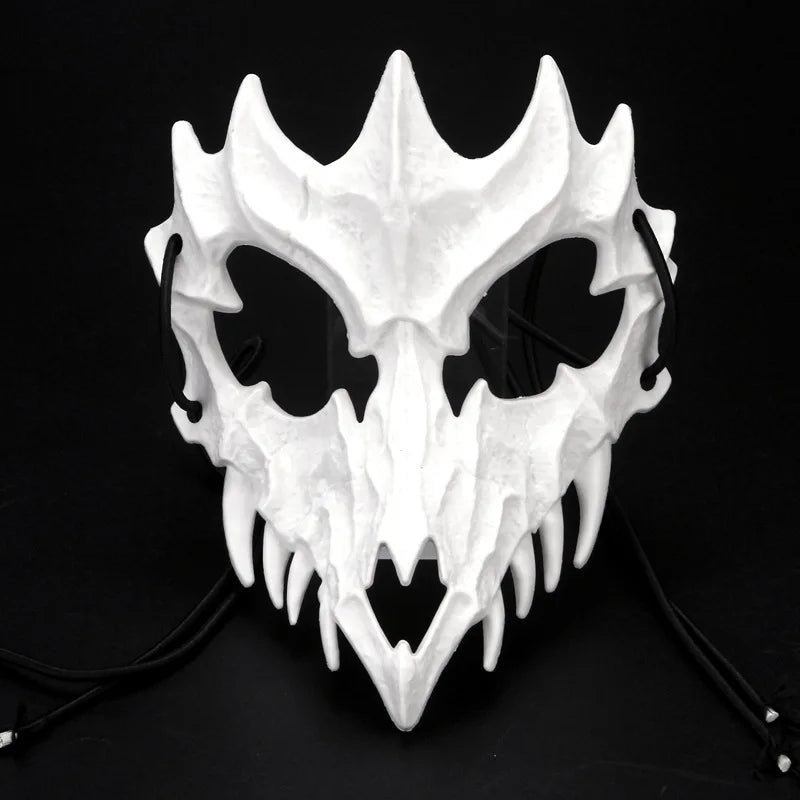 Halloween Half-Face Mask – Dragon, Tiger, Wolf, and Skull Designs for Cosplay, Parties, and Performances