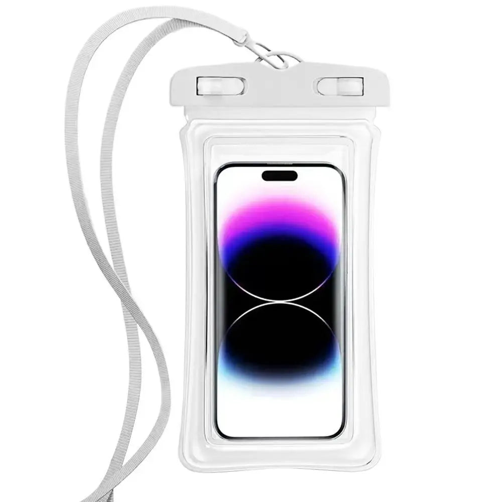 Transparent Waterproof Phone Pouch with Lanyard – Touchscreen Dry Bag for Swimming, Diving & Beach (Fits Phones Under 7 Inches)