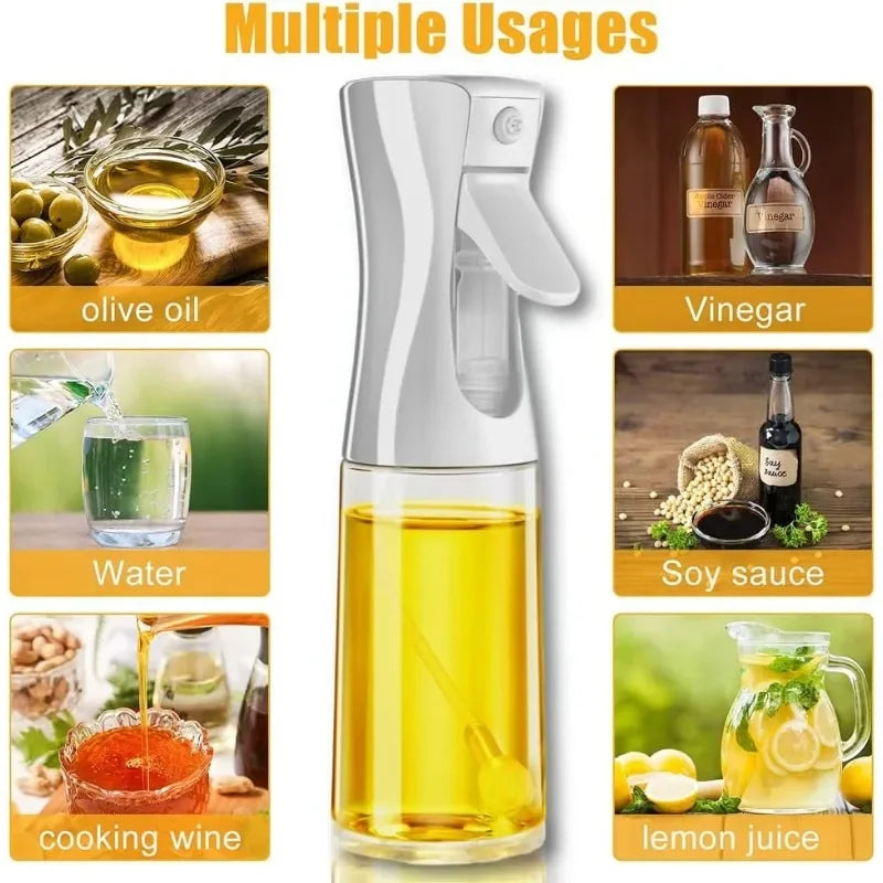 Reusable Oil Spray Bottle – Olive Oil and Vinegar Dispenser for Cooking, Baking, and BBQ (200ml / 300ml / 500ml)
