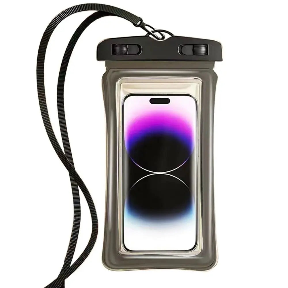 Transparent Waterproof Phone Pouch with Lanyard – Touchscreen Dry Bag for Swimming, Diving & Beach (Fits Phones Under 7 Inches)