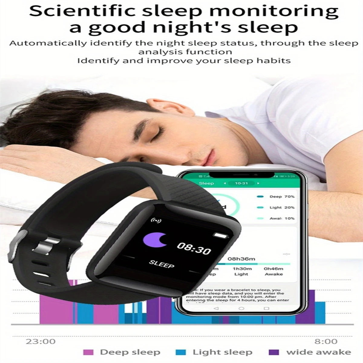 Smartwatch for Men & Women – Fitness Tracker with Heart Rate, Sleep & Activity Monitor for Android & iOS