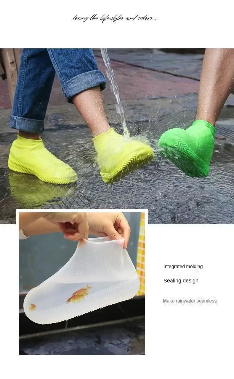 Silicone Waterproof Shoe Covers – Reusable Non-Slip Rain Overshoes for Outdoor Walking, Cycling & Travel