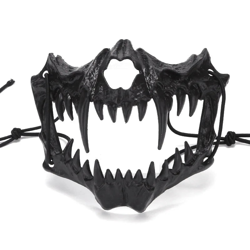 Halloween Half-Face Mask – Dragon, Tiger, Wolf, and Skull Designs for Cosplay, Parties, and Performances