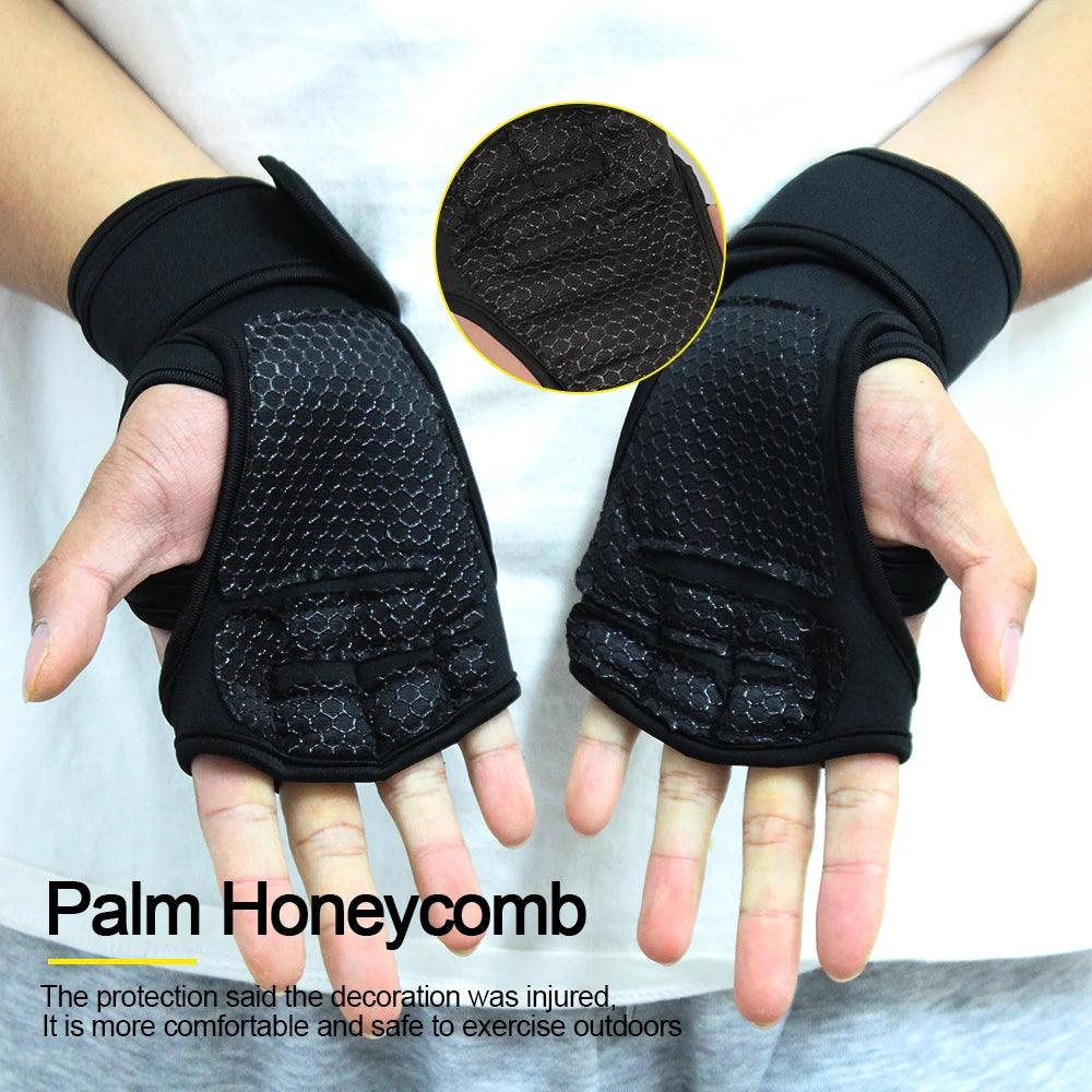 Weightlifting Gym Hand Wrist Palm Protector Gloves - Bargain Tool