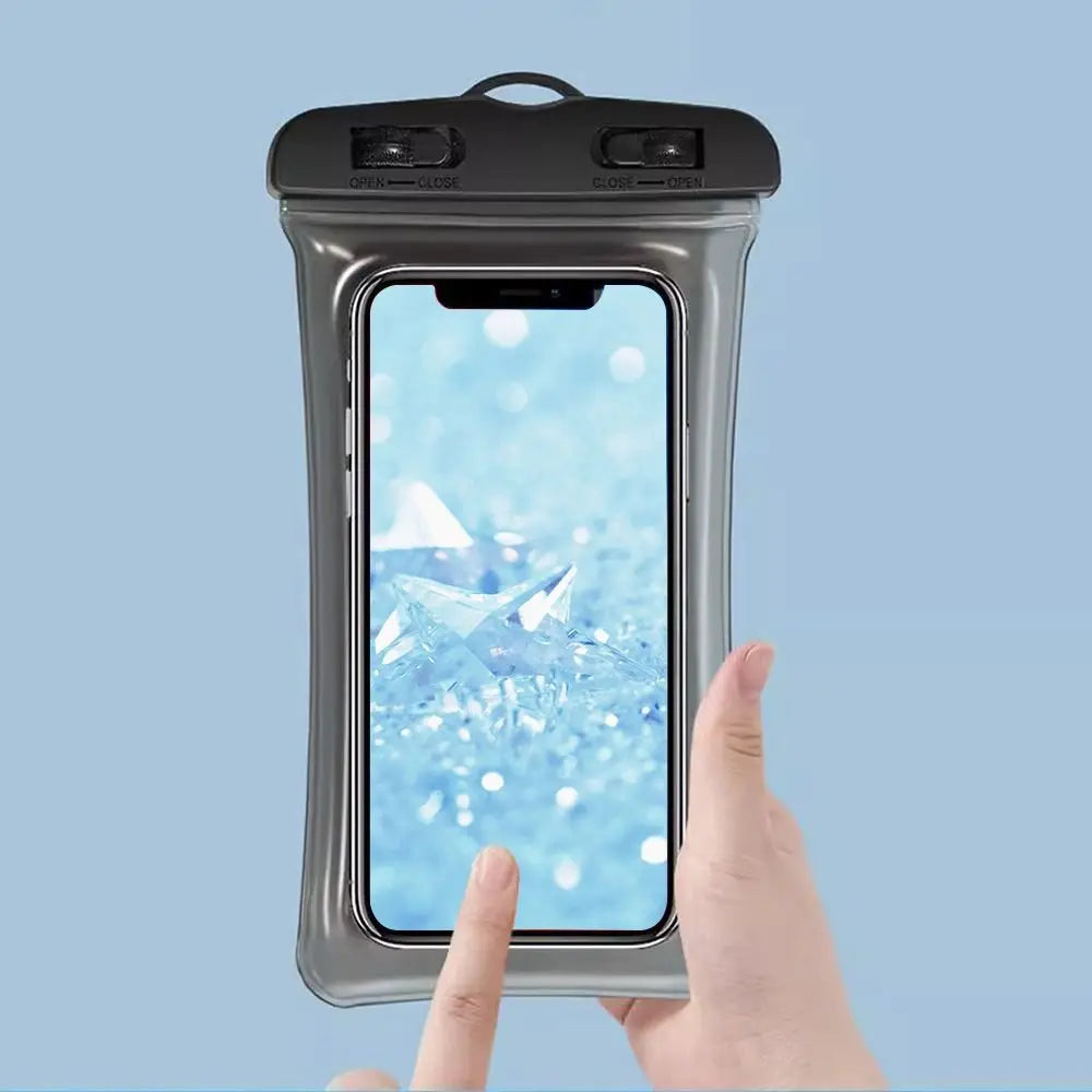 Transparent Waterproof Phone Pouch with Lanyard – Touchscreen Dry Bag for Swimming, Diving & Beach (Fits Phones Under 7 Inches)