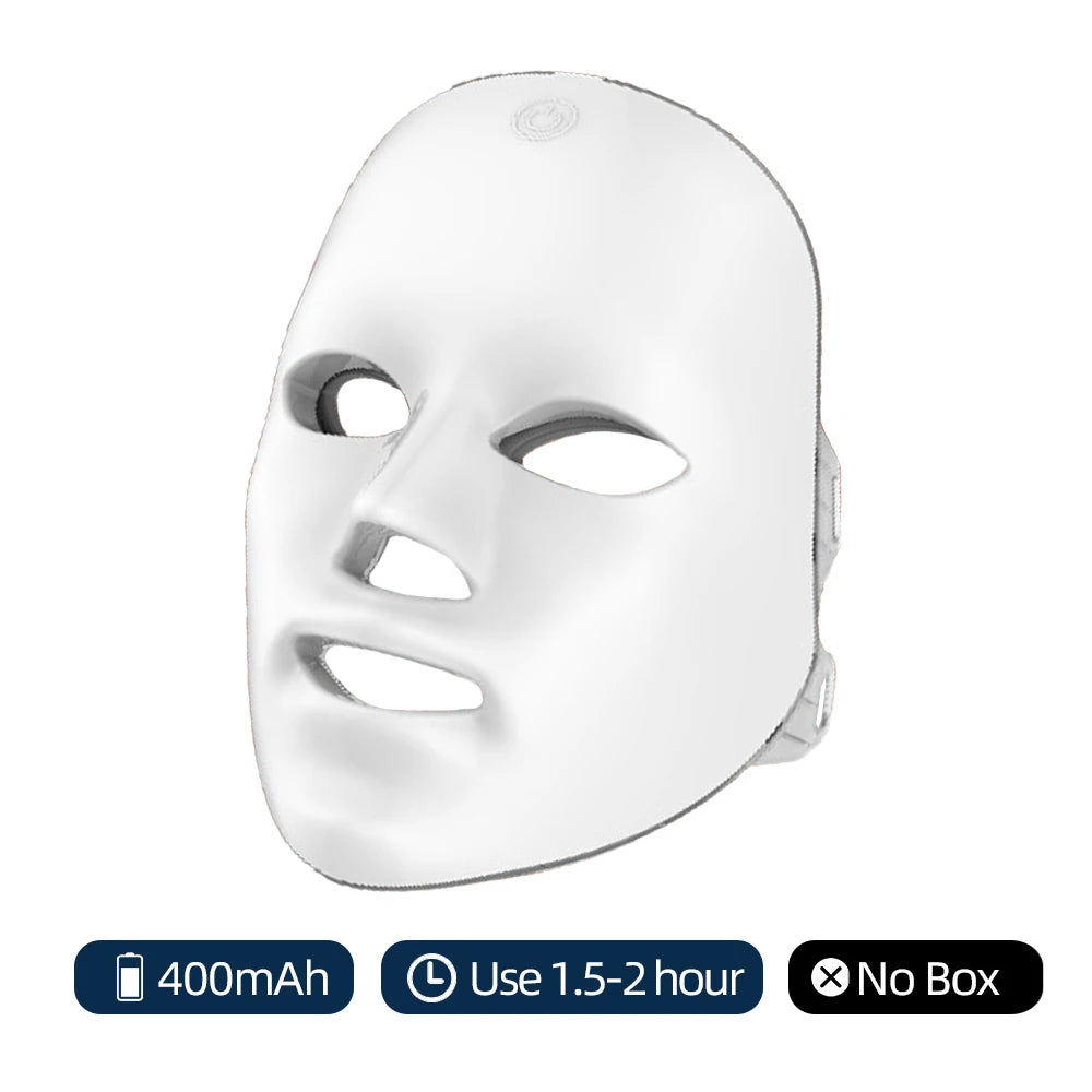 Rechargeable 7-Color LED Facial Mask – Skin Rejuvenation, Anti-Aging & Face Lifting Light Therapy