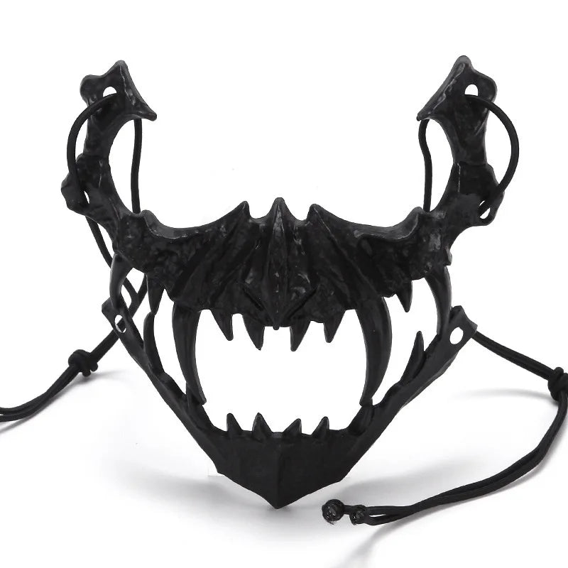 Halloween Half-Face Mask – Dragon, Tiger, Wolf, and Skull Designs for Cosplay, Parties, and Performances