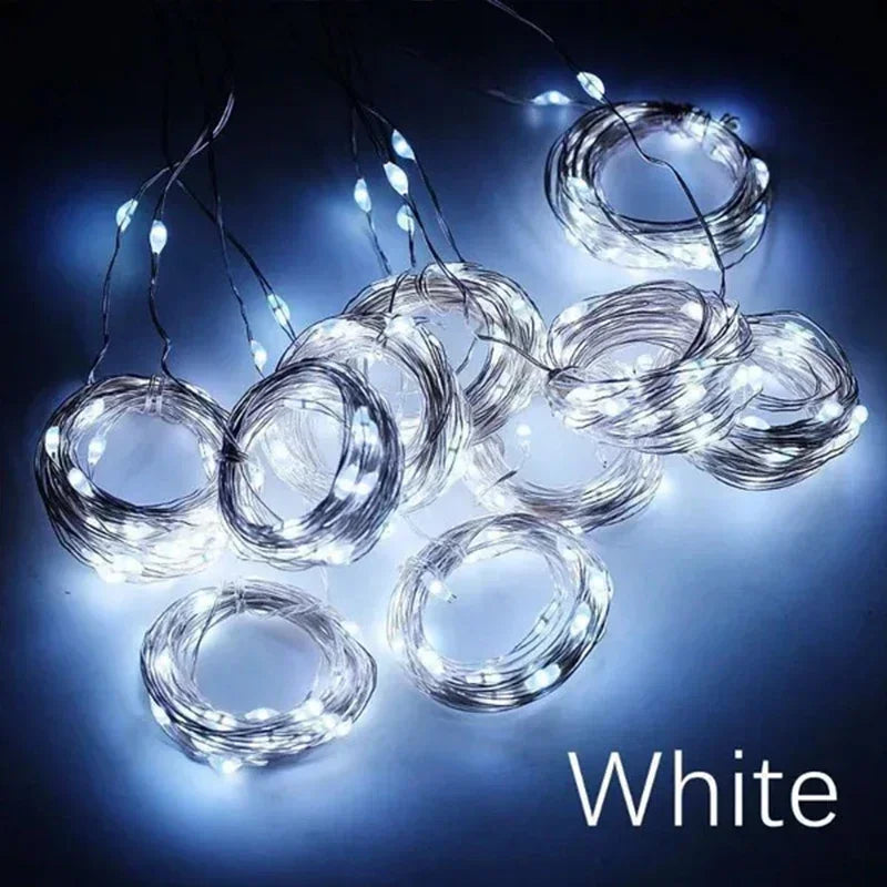 3M LED Curtain Fairy String Lights – 8 Modes USB Powered Waterproof Garland for Christmas, Wedding & Home Decoration
