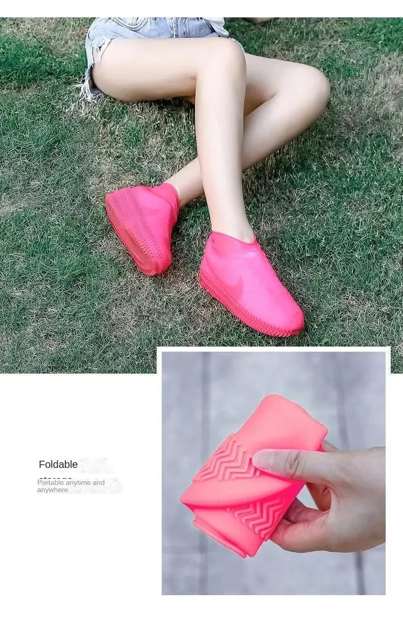 Silicone Waterproof Shoe Covers – Reusable Non-Slip Rain Overshoes for Outdoor Walking, Cycling & Travel