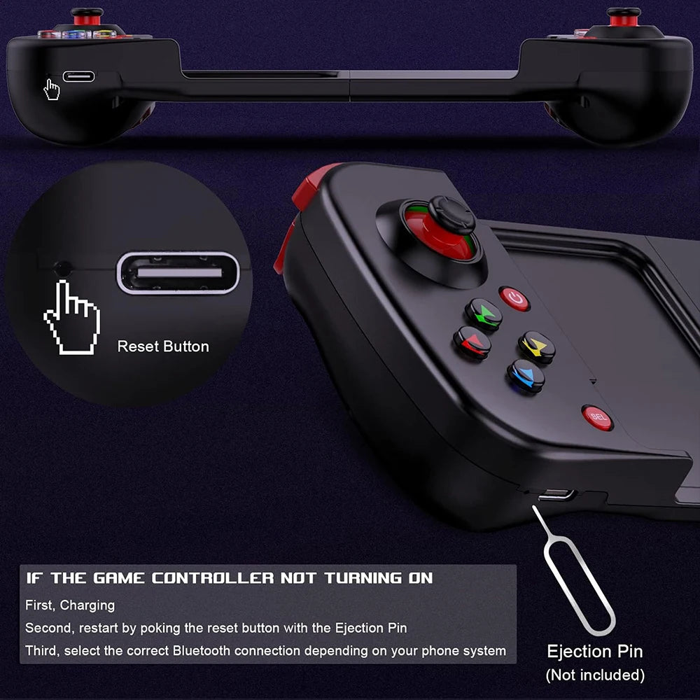 Mobile Gamepad Controller – Expandable Wireless Joystick for Android, iOS & HarmonyOS
