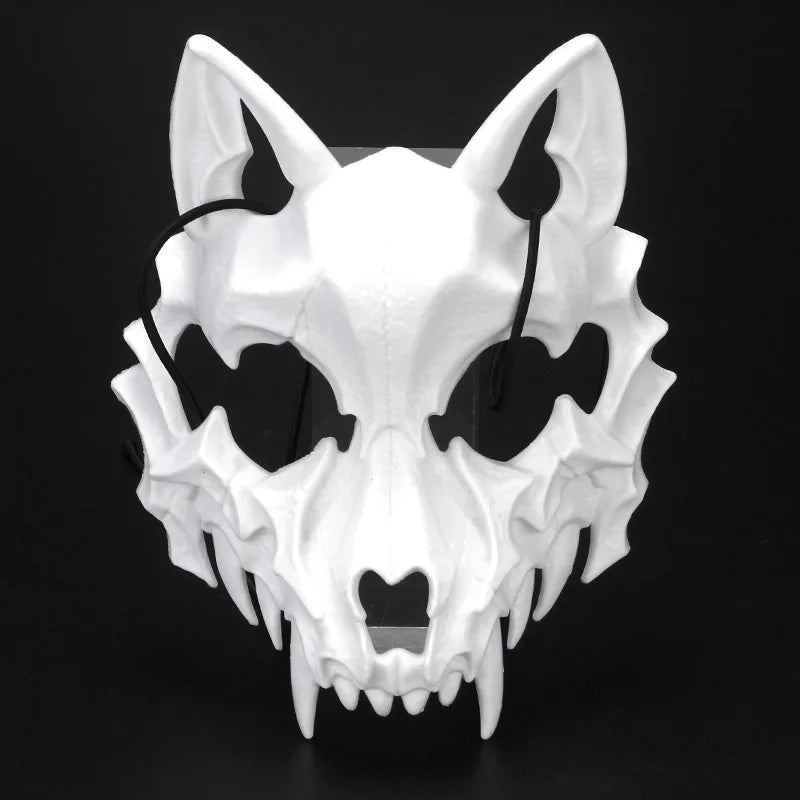 Halloween Half-Face Mask – Dragon, Tiger, Wolf, and Skull Designs for Cosplay, Parties, and Performances