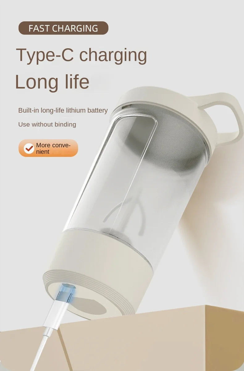 Portable Electric Blender – USB Rechargeable Shaker Cup for Smoothies, Protein Shakes, Coffee & Fitness