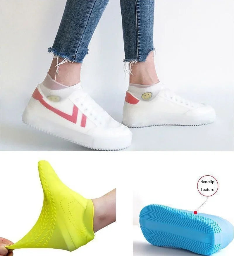 Silicone Waterproof Shoe Covers – Reusable Non-Slip Rain Overshoes for Outdoor Walking, Cycling & Travel