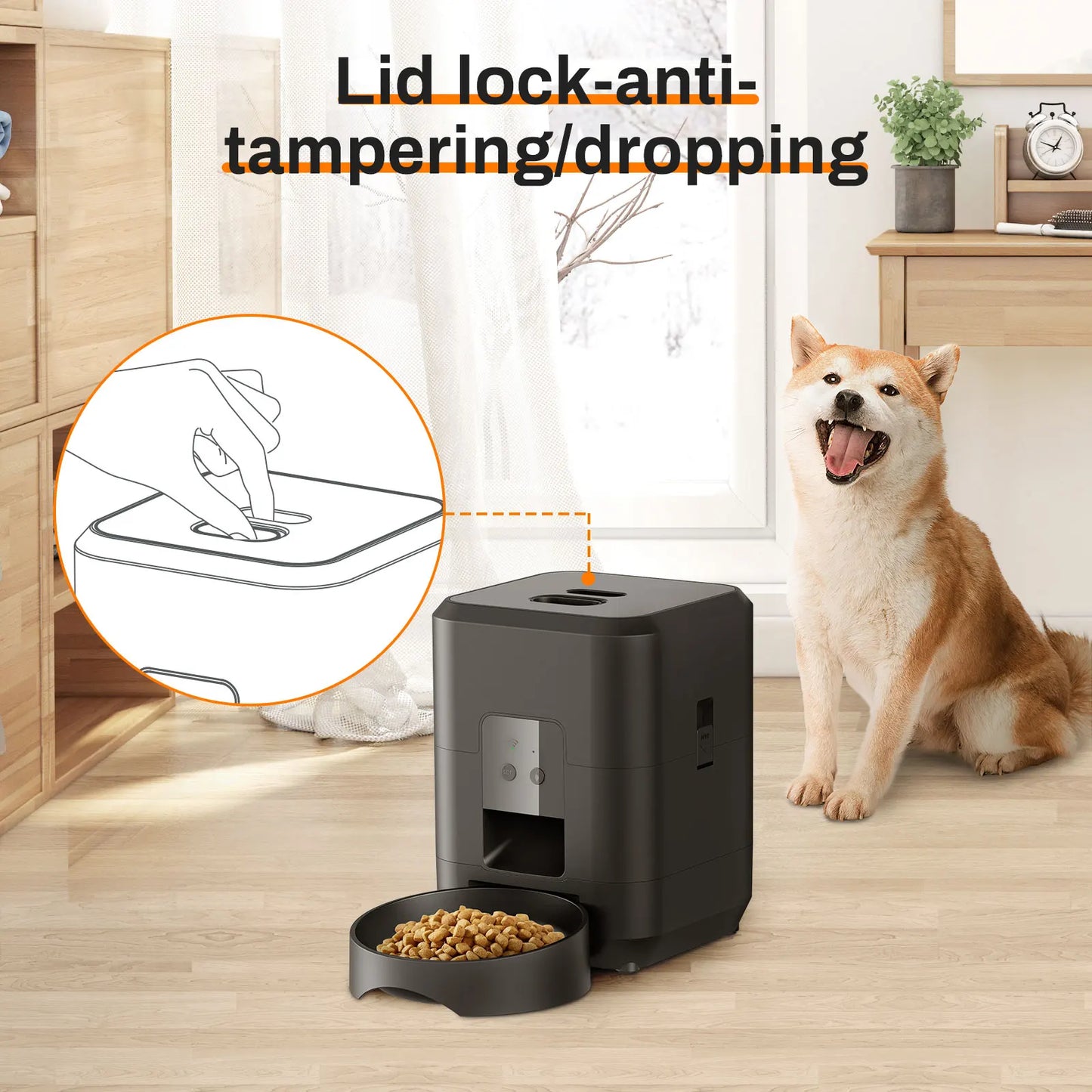 Smart Automatic Pet Feeder – Timed Cat & Dog Food Dispenser with Portion Control and LCD Display