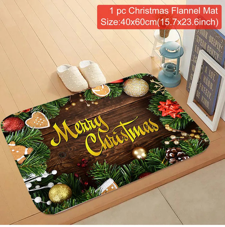 Christmas Door Mat – Santa Claus Merry Christmas Outdoor Rug for Home, Porch, and Holiday Decorations 2025