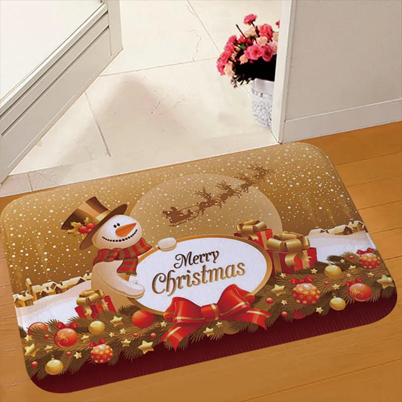 Christmas Door Mat – Santa Claus Merry Christmas Outdoor Rug for Home, Porch, and Holiday Decorations 2025