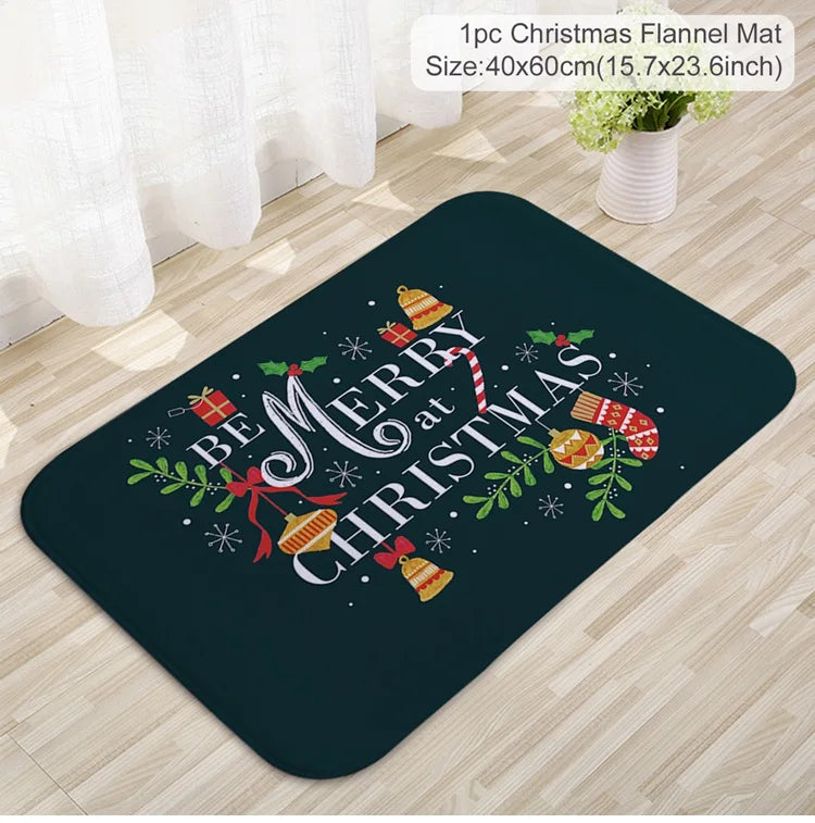 Christmas Door Mat – Santa Claus Merry Christmas Outdoor Rug for Home, Porch, and Holiday Decorations 2025