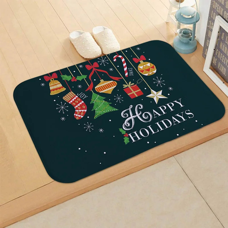 Christmas Door Mat – Santa Claus Merry Christmas Outdoor Rug for Home, Porch, and Holiday Decorations 2025