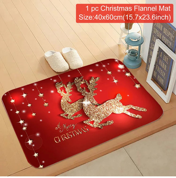 Christmas Door Mat – Santa Claus Merry Christmas Outdoor Rug for Home, Porch, and Holiday Decorations 2025
