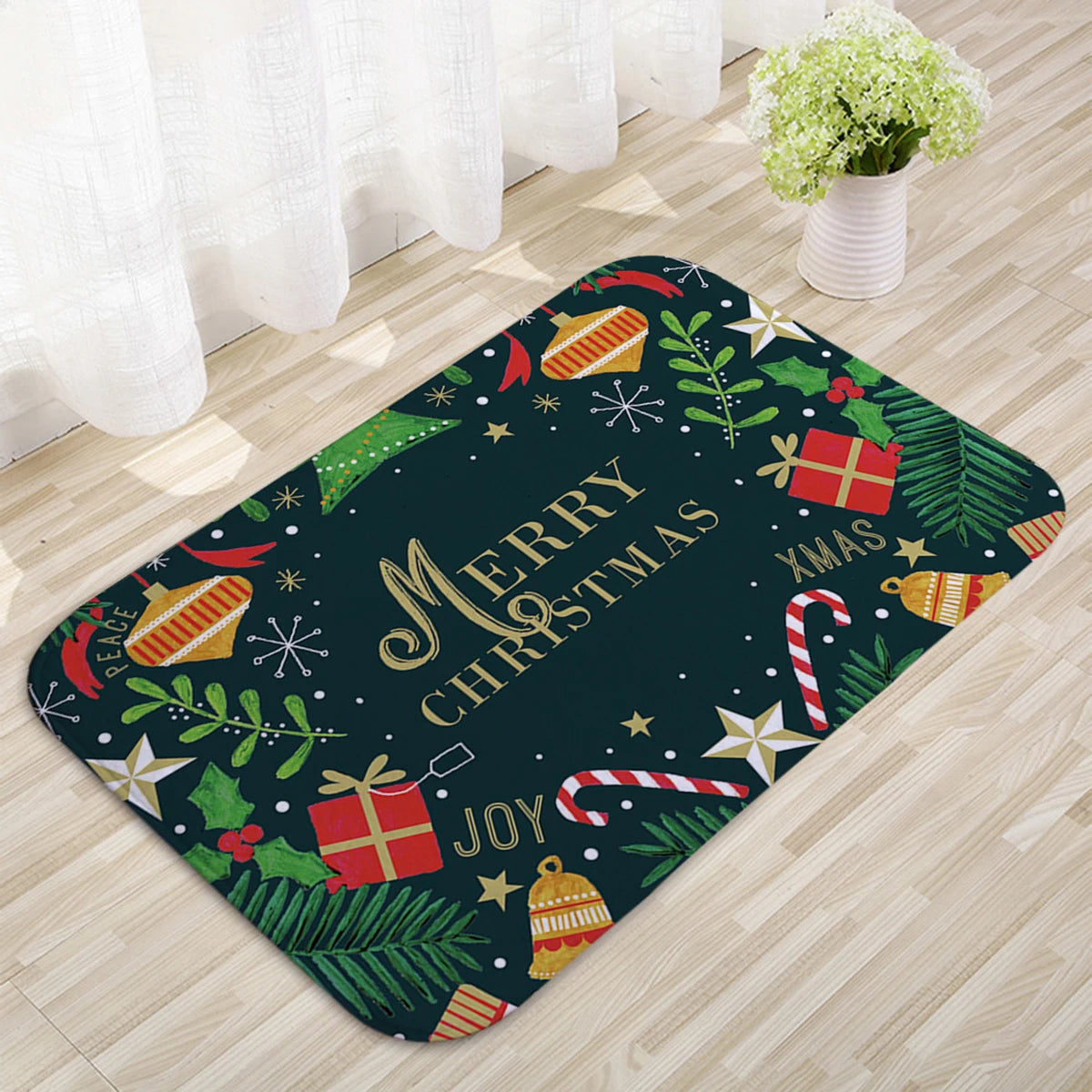 Christmas Door Mat – Santa Claus Merry Christmas Outdoor Rug for Home, Porch, and Holiday Decorations 2025
