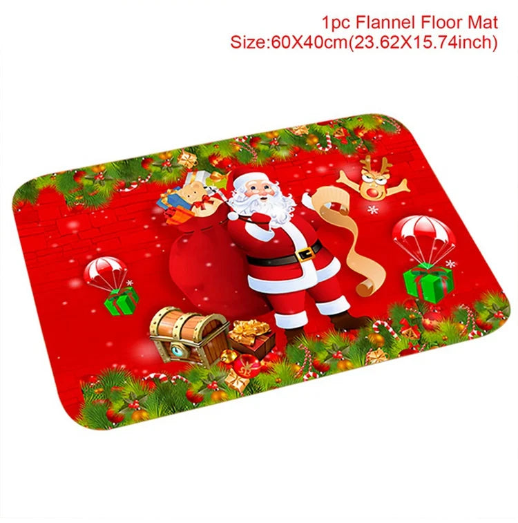 Christmas Door Mat – Santa Claus Merry Christmas Outdoor Rug for Home, Porch, and Holiday Decorations 2025
