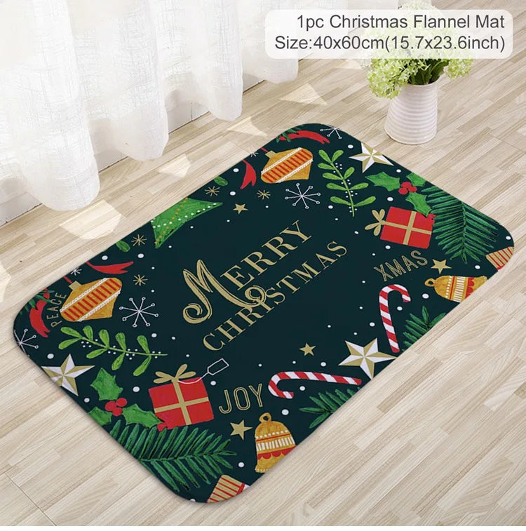 Christmas Door Mat – Santa Claus Merry Christmas Outdoor Rug for Home, Porch, and Holiday Decorations 2025