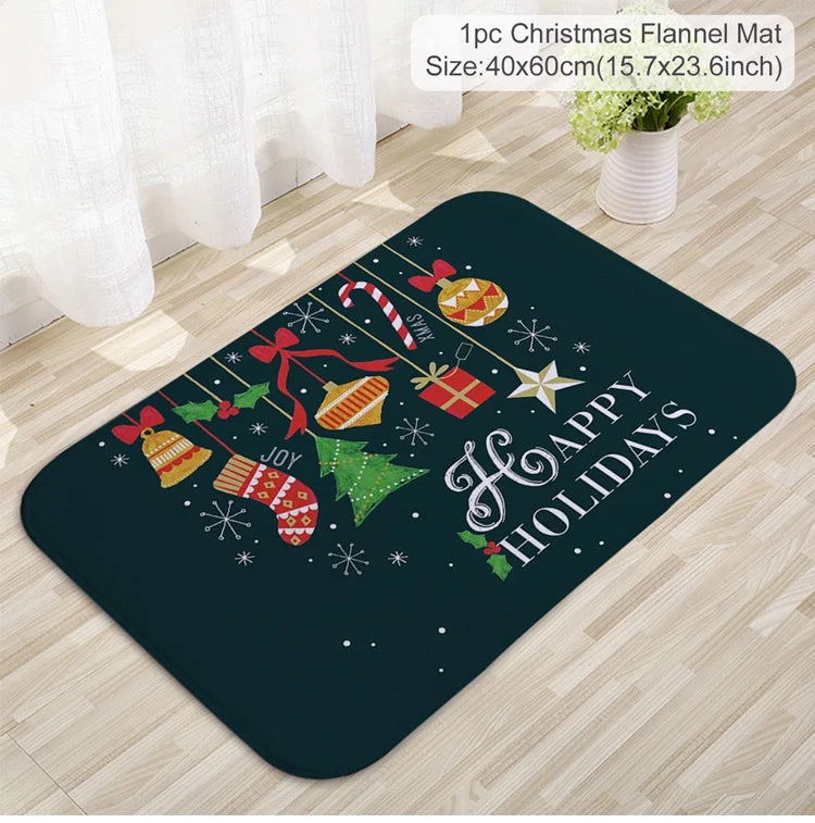 Christmas Door Mat – Santa Claus Merry Christmas Outdoor Rug for Home, Porch, and Holiday Decorations 2025