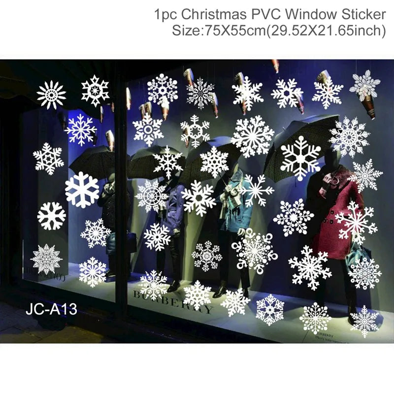 Christmas Wall and Window Stickers – Merry Christmas 2024 Home Decorations, Xmas Ornaments & New Year 2025 Décor