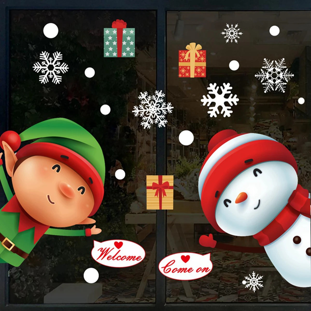 Christmas Wall and Window Stickers – Merry Christmas 2024 Home Decorations, Xmas Ornaments & New Year 2025 Décor