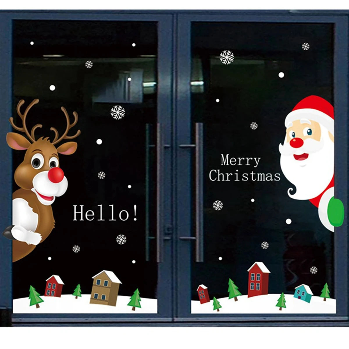Christmas Wall and Window Stickers – Merry Christmas 2024 Home Decorations, Xmas Ornaments & New Year 2025 Décor