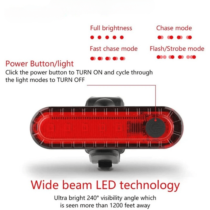 Rechargeable Bike Tail Light - Bargain Tool