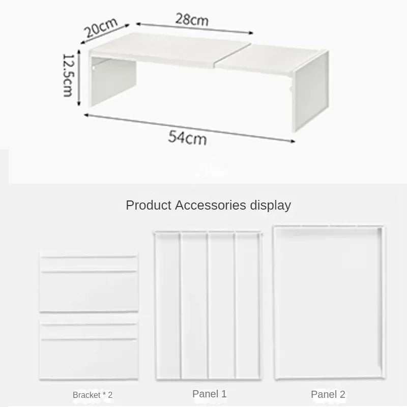 Retractable Kitchen Cabinet Organizer Shelf – Adjustable Spice Rack and Multi-Layer Storage Stand