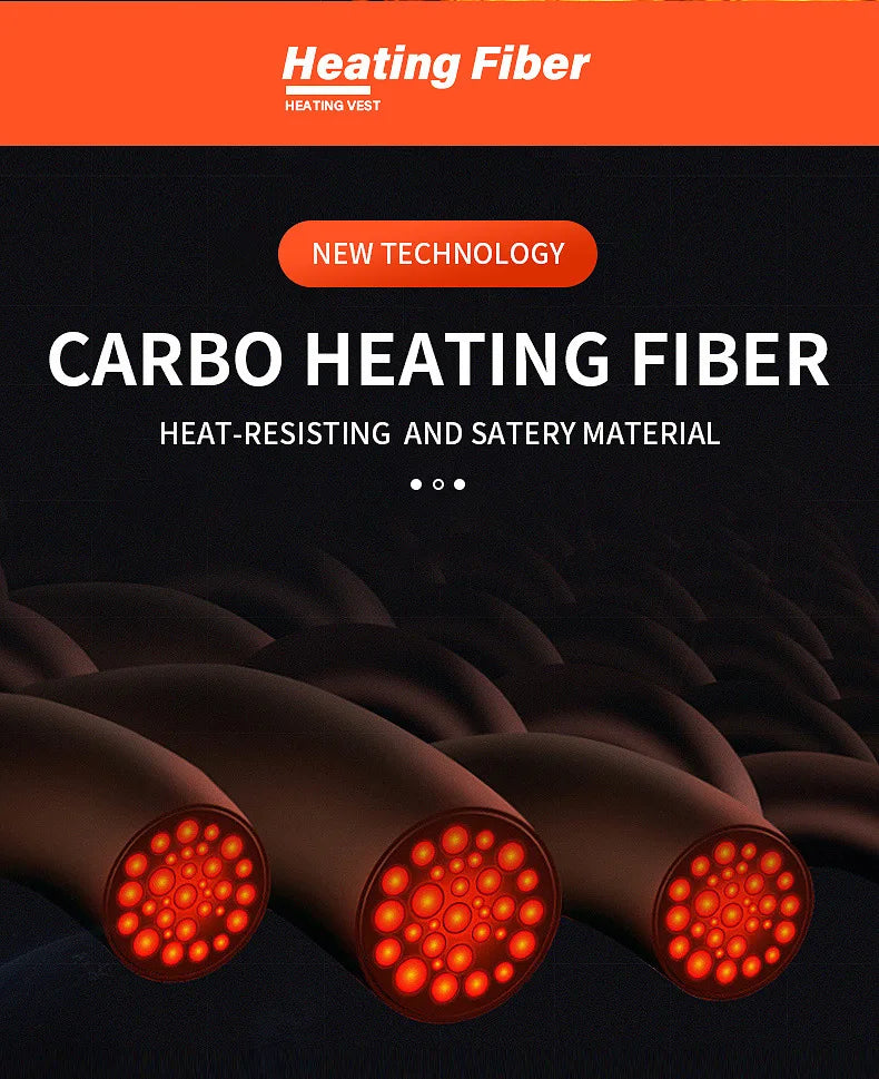 21-Zone Heated Vest – USB Electric Heating Jacket for Men and Women | Graphene Thermal Coat for Winter, Camping and Outdoor Sports