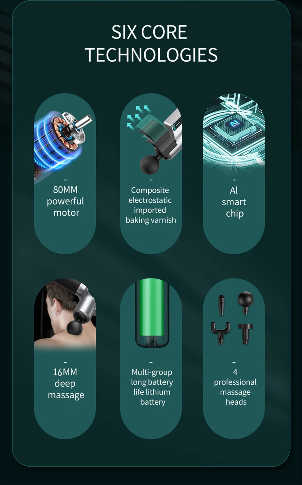 99-Speed Professional Muscle Massage Gun – Deep Tissue Percussion Massager for Neck, Back & Full Body Recovery